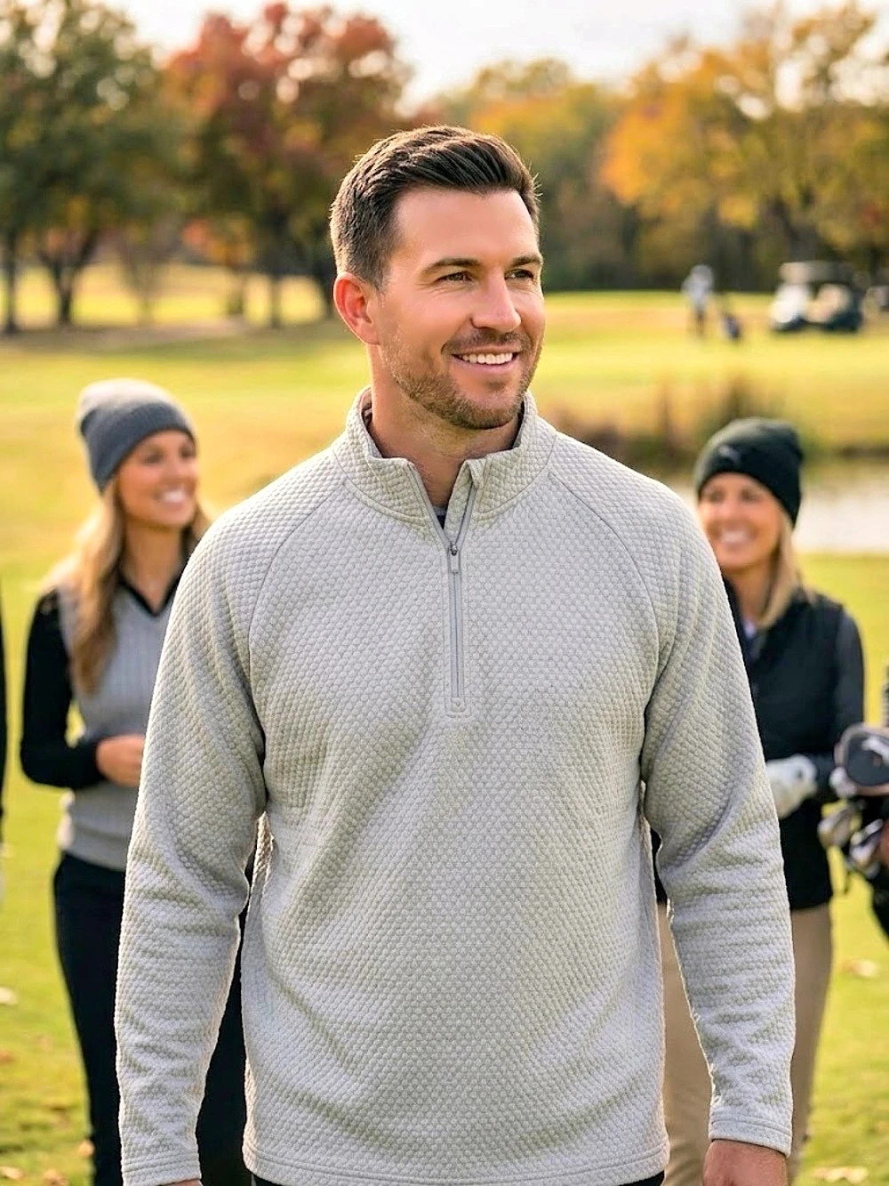 NWT Puma Golf Boulder 2.0 1/4 Zip Pullover Mens XXL Ash Grey $95